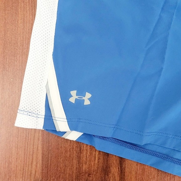 UNDERARMOUR HEATGEAR MESH POLYESTER BLUE SHORTS SIZE MED - Picture 5 of 6